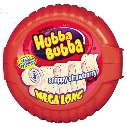 Hubba Bubba Mega Long Snappy Strawberry, 56 G