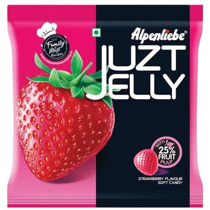 Alpenliebe Juzt Jelly, Strawberry Flavour, 148 G, 40 Pcs
