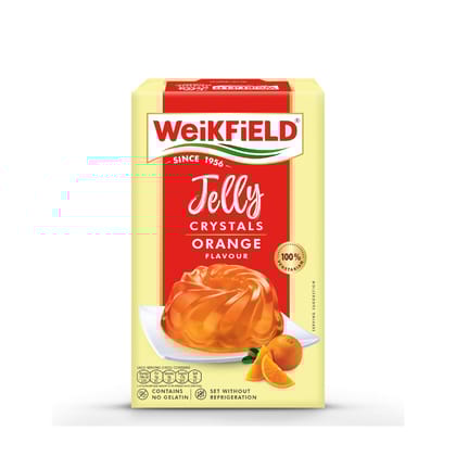 Weikfield Jelly Crystals, Delicious Orange Flavor, 90G Carton