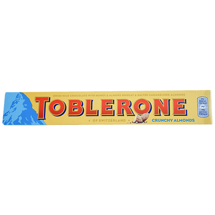 Toblerone Swiss Milk Chocolate, Honey & Almond Nougat, 100 G