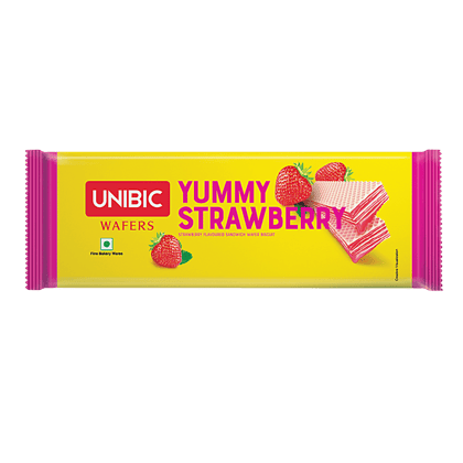 Unibic Wafers, Yummy Strawberry, 75 G