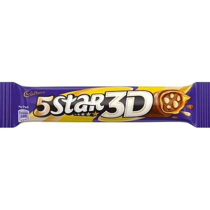 Cadbury 5 Star 3D Chocolate Bar, 45Gm (Pack Of 24)