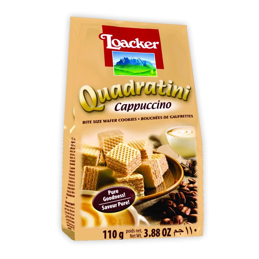 Loacker Quadratini Cappuccino Wafer, 110G