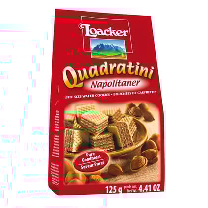 Loacker Quadratini Napolitaner(Hazelnut), 125G, Italy
