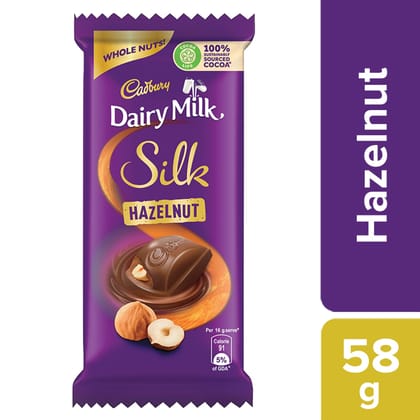 Cadbury Dairy Milk Silk Hazelnut Chocolate Bar, 58 G