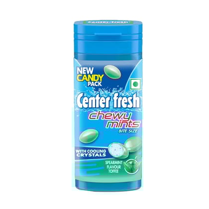 Center Fresh Mint, Chewy Mints, Spearmint Flavour Candy Pocket Bottle, 33 Grams