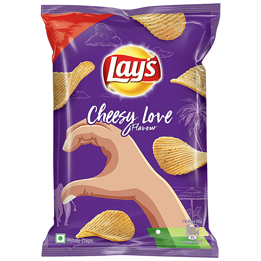 Lays Potato Chips, Cheesy Love, 50 G