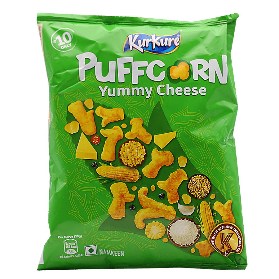 Kurkure Namkeen, Puffcorn, Yummy Cheese, 28 G