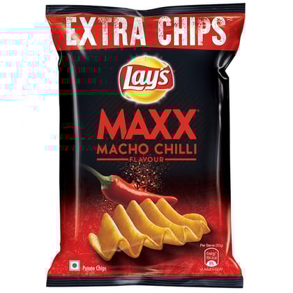 Lay's Maxx Macho Chilli Flavour Potato Chips, 59.4G