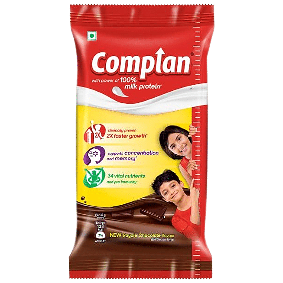 Complan Nutrition & Health Drink, Royale Chocolate Flavour, 75 G Sachet