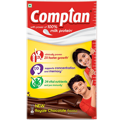 Complan Nutrition & Health Drink, Improves Concentration & Memory, Royale Chocolate Flavour, 1 Kg Carton