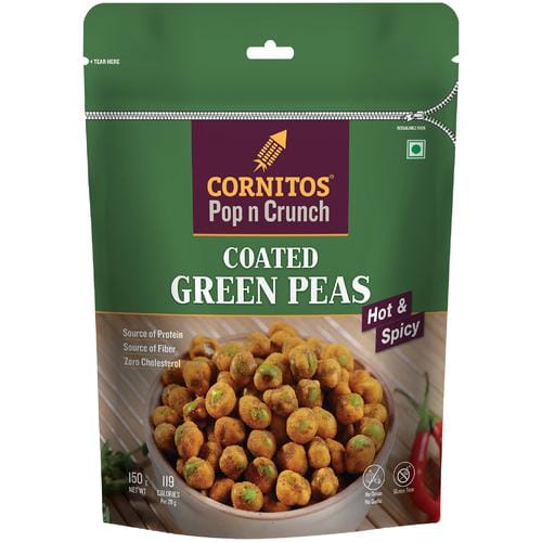 Cornitos Coated Green Peas, Hot & Spicy, 150 G