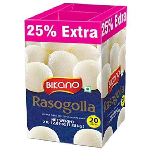 Bikano Rasgulla, 1.25 Kg Tin