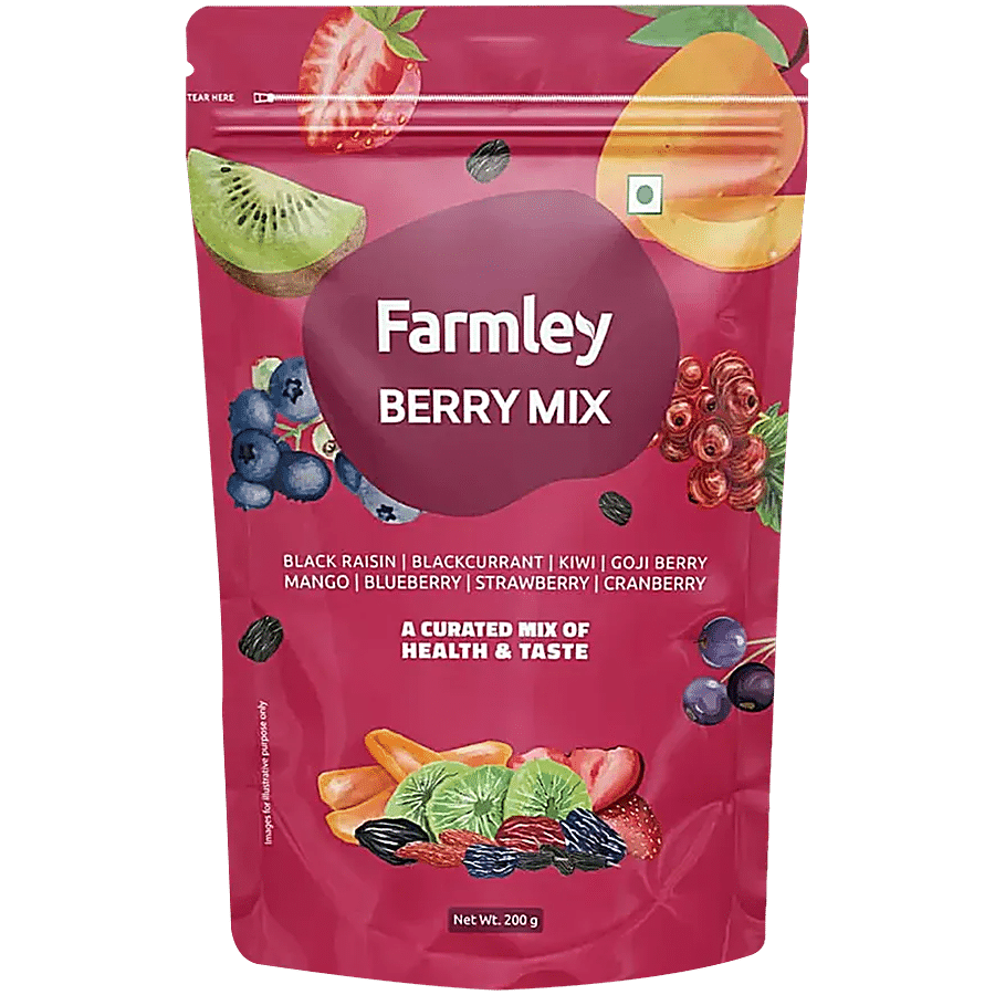 Farmley 8, In, 1 Berry Mix, Rich In Protein, Perfect Snack, 200 G