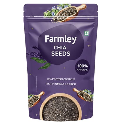 Farmley Chia Seeds, 1Kg, Chia Seeds For Weight Loss, Omega, 3 Seeds For Eating, Non Gmo And Fibre Rich Seeds (Pack Of 5)