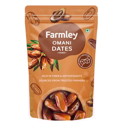 Farmley Omani Fard Dates, 400G, Dates, Khajur, Dry Dates, Dry Fruits, Khajoor, Healthy Snacks, Dates Dry Fruits, Date, Omani Dates, No Added Sugar Healthy & Nutritious (Pack Of 1)