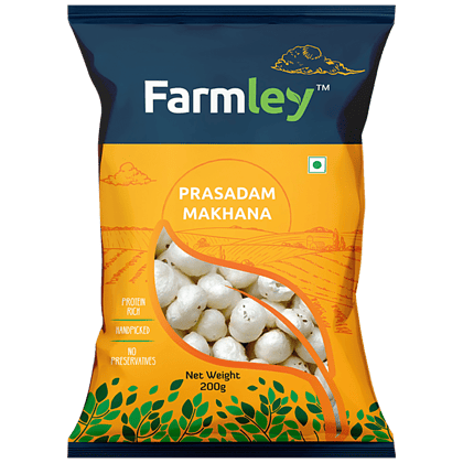 Farmley Prasadam Makhana, Foxnuts, 200G, Natural & Crunchy (Pack Of 1)