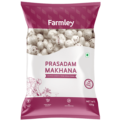 Farmley Prasadam Makhana, Foxnuts I, 100G, Natural & Crunchy (Pack Of 1)