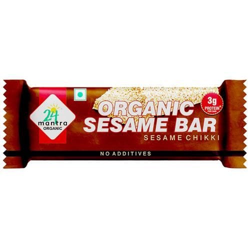 24 Mantra Organic 24 Mnatra Organic Sesame Jaggery Chikki, 33 Gms Pouch