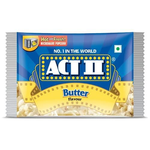 Act II Microwave Popcorn, Butter Flavour, Snacks, 99 G Pouch