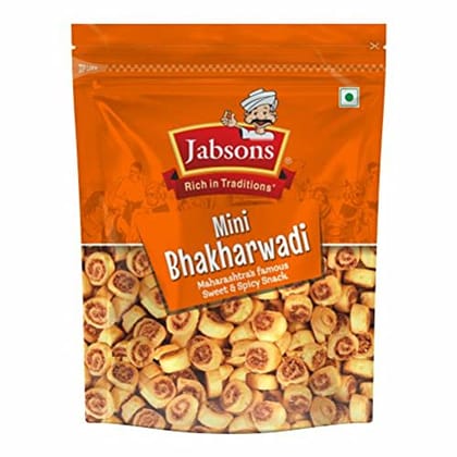 Jabsons Mini Bhakharwadi, 160 Grams (Light, Crispy & Crunchy)