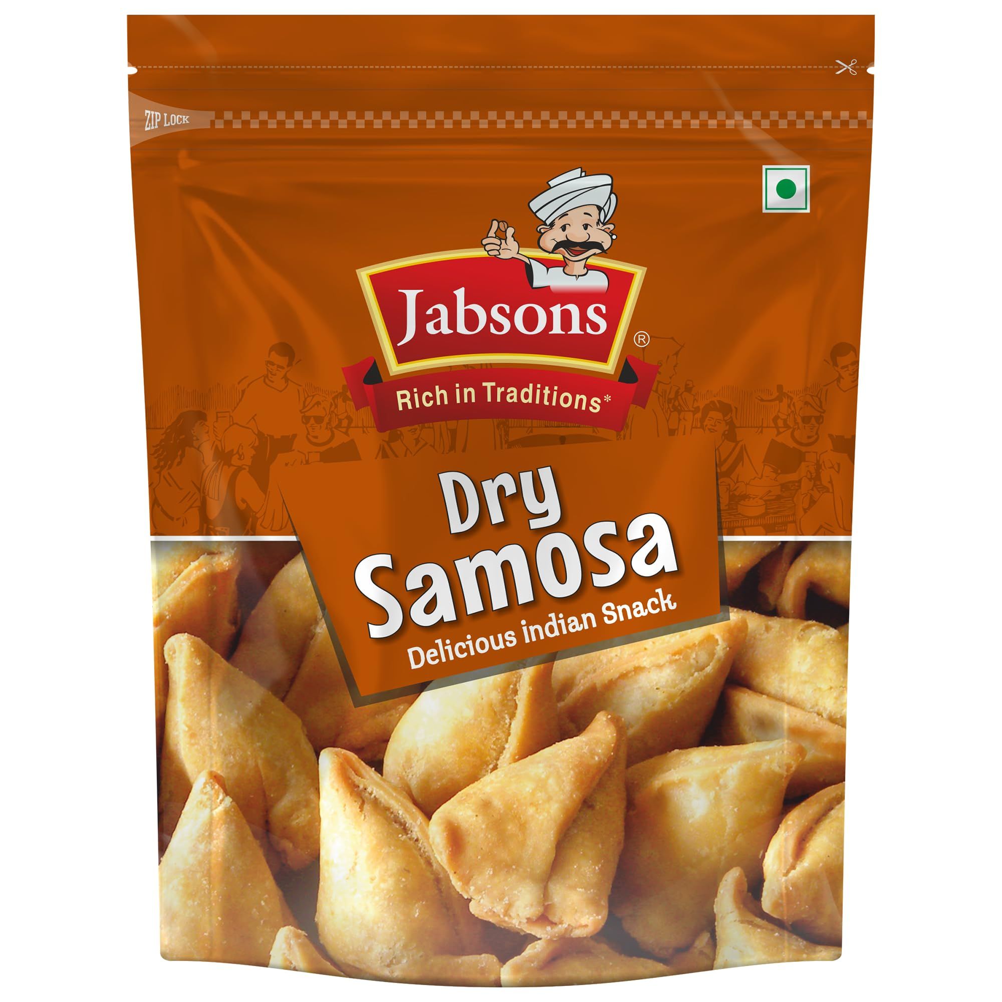 Jabsons Dry Samosa, 160Grams (Crunchy & Crispy)