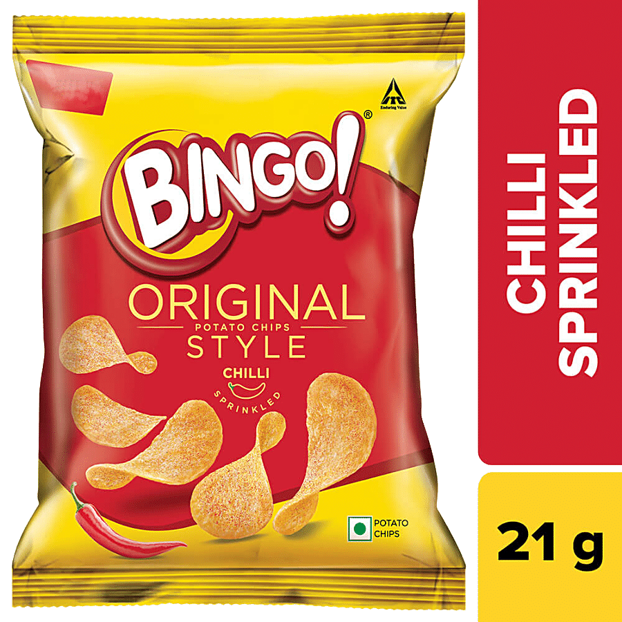 Bingo Potato Chips, Original Style, Chilli, 21 G