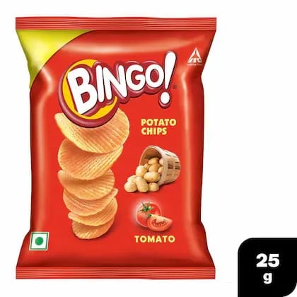 Bingo Potato Chips Tomato, 25G