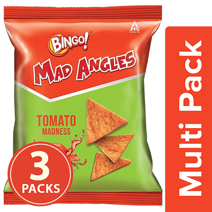 Bingo! Mad Angle Very Peri Peri, Corn, Based Spicy Crunchy Chips Perfect For Snacking, 66G Pack