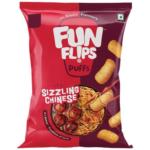 Fun Flips Puffs, Sizzling Chinese, Baked, 100 G