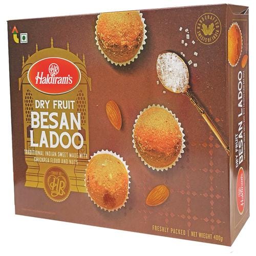 Haldiram's Dry Fruit Besan Ladoo, 400 G