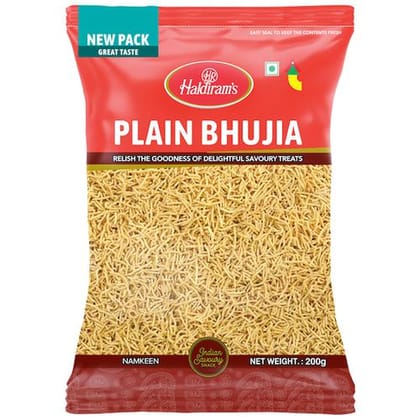 Haldiram's Namkeen, Bhujia Plain (Del), 200 G Pouch