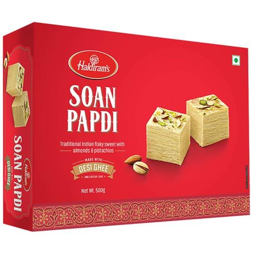 Haldiram's Sweets, Soan Papdi (Del), 500 G Pouch