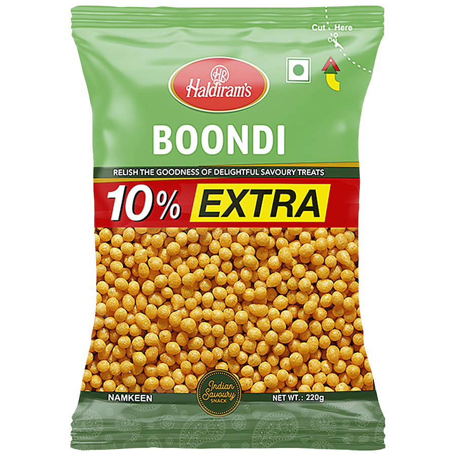 Haldiram's Namkeen, Boondi Plain (Del), 220 G Pouch