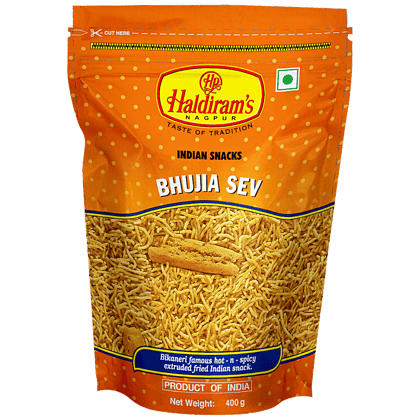 Haldiram's Namkeen, Bhujia Sev, 400 G Pouch