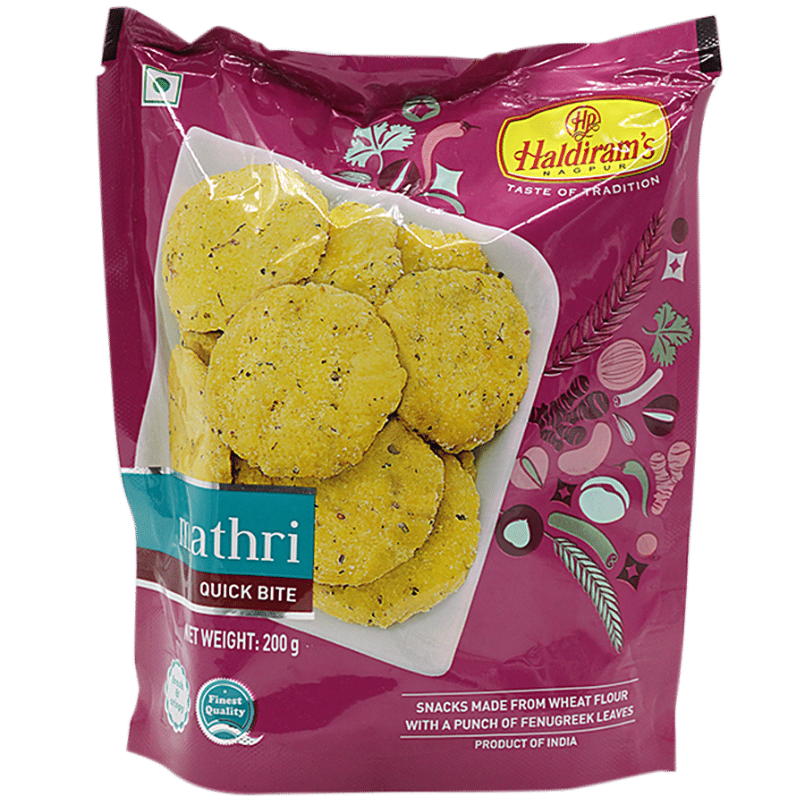 Haldiram's Namkeen, Mathri, 200 G Pouch