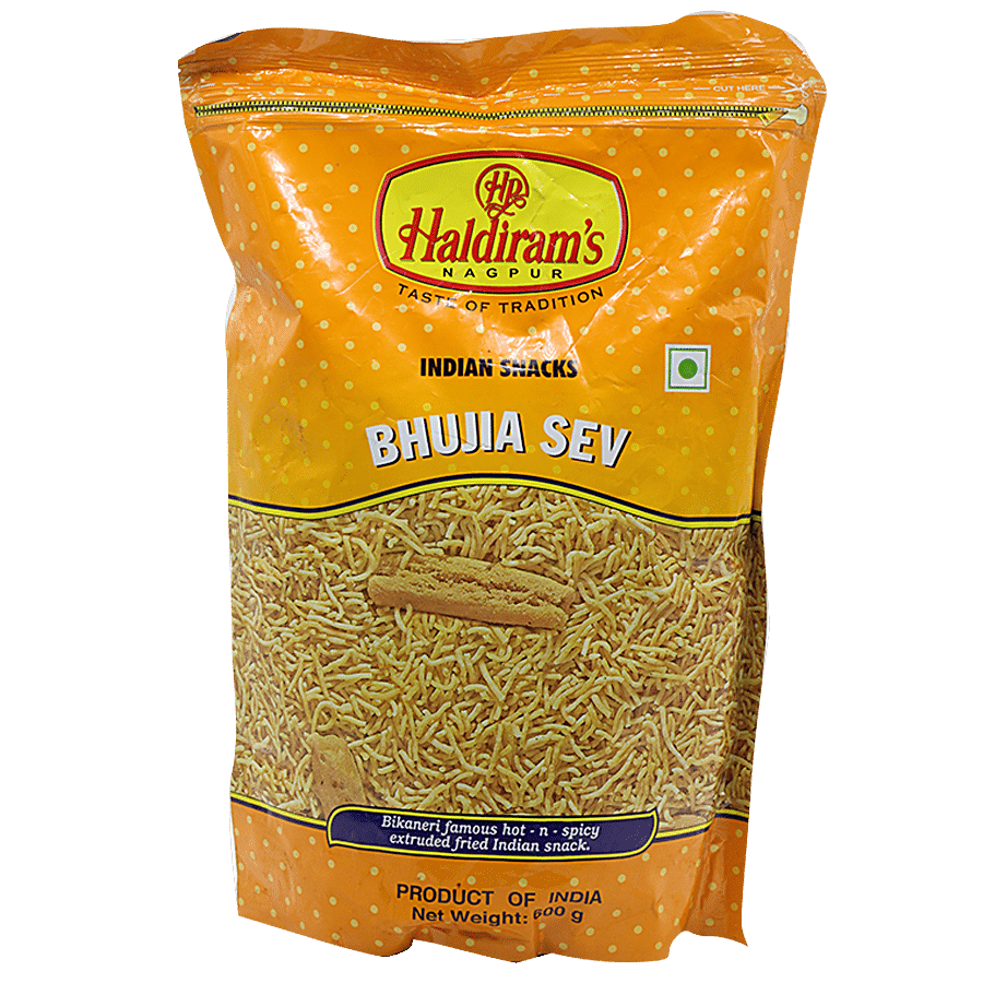 Haldiram's Bhujia Sev, Hot, N, Spicy, 600 G