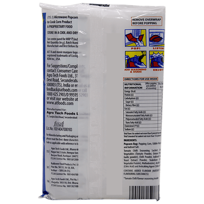 Act Ii Microwave Popcorn, Tomato Chilli Flavour, Snacks, 106 G Act Ii Microwave Popcorn, Tomato Chilli Flavour, Snacks, 106 G