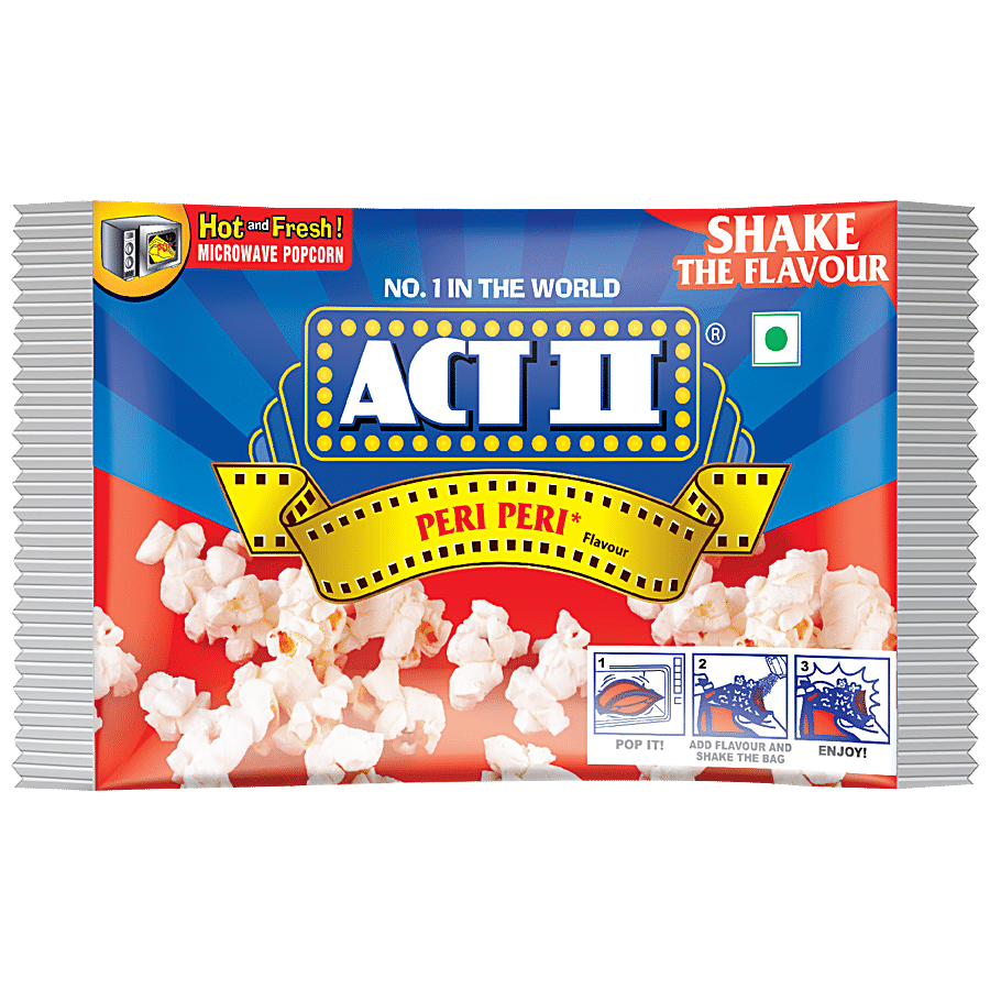 Act Ii Microwave Popcorn, Peri Peri Flavour, Snacks, 106 G