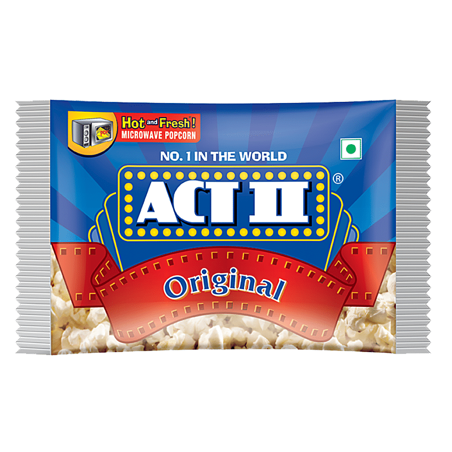 Act Ii Microwave Popcorn, Original Flavour, Snacks, 99 G Pouch