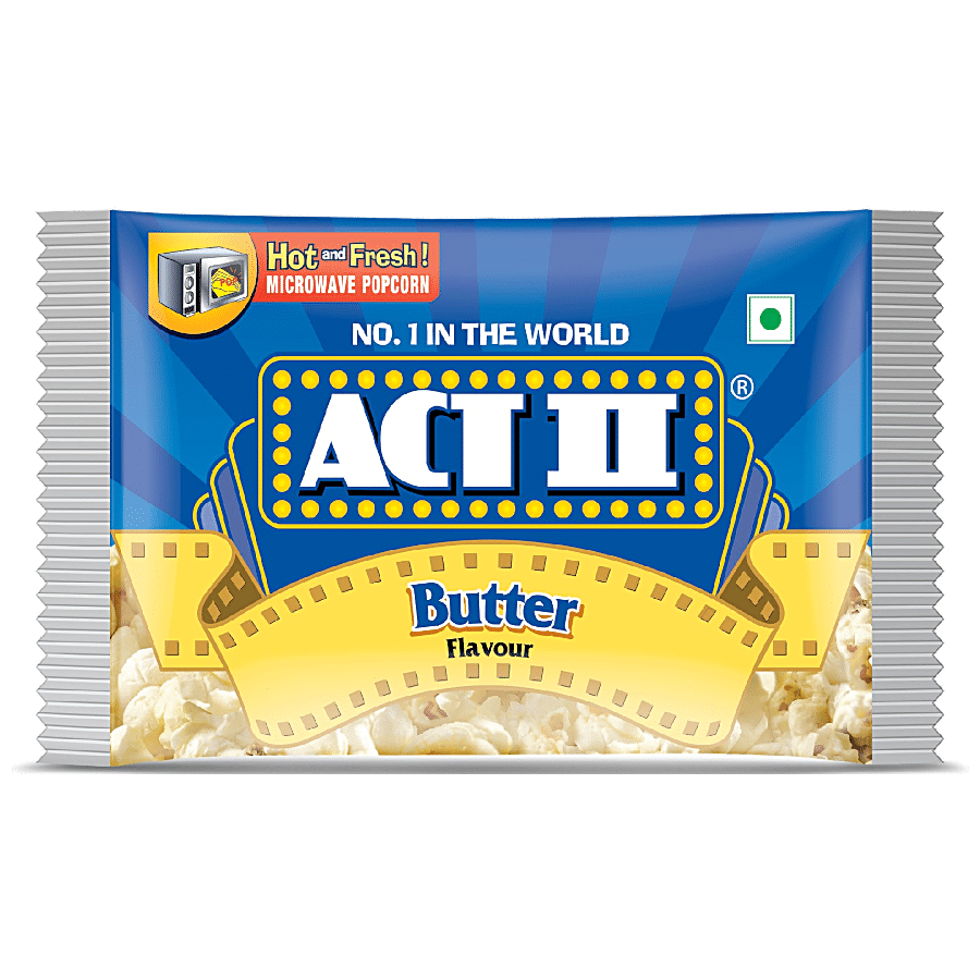 Act Ii Microwave Popcorn, Butter Flavour, Snacks, 99 G Pouch