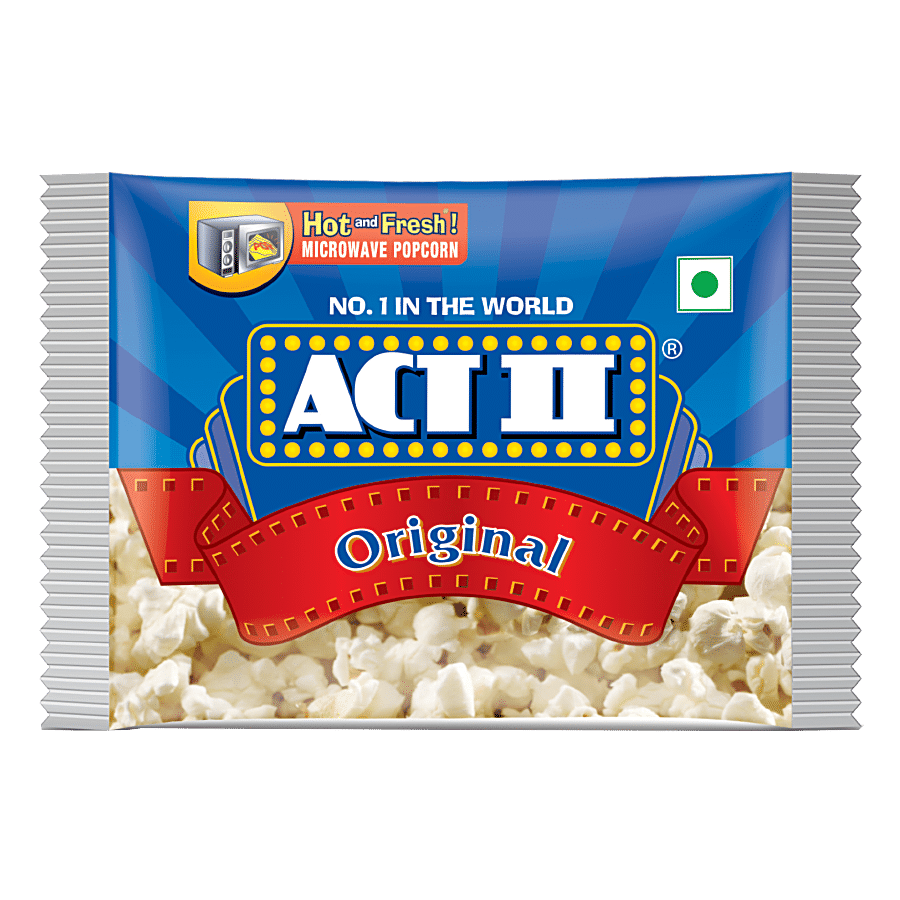 Act Ii Microwave Instant Popcorn, Original Snacks, 33 G Pouch