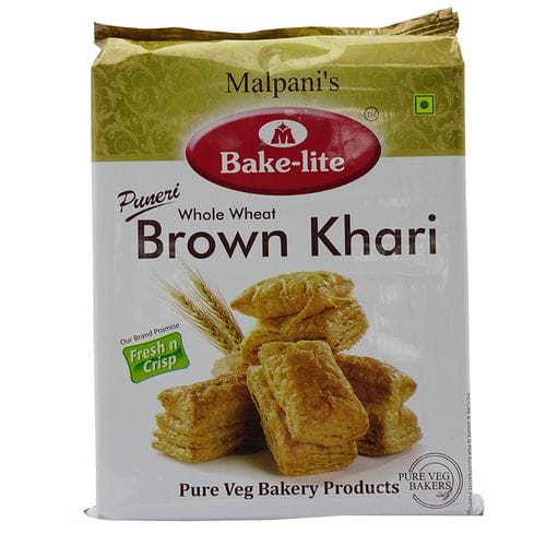 Bakelite Puneri Whole Wheat Brown Khari - Fresh N Crisp, 200 G Pouch