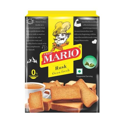 Mario Rusk - Oven Fresh, No Transfat, Crunchy Teatime Snack, 142 G