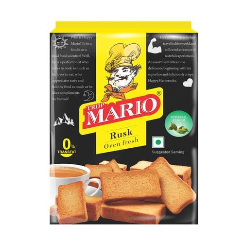Mario Rusk - Oven Fresh, No Transfat, Crunchy Teatime Snack, 142 G