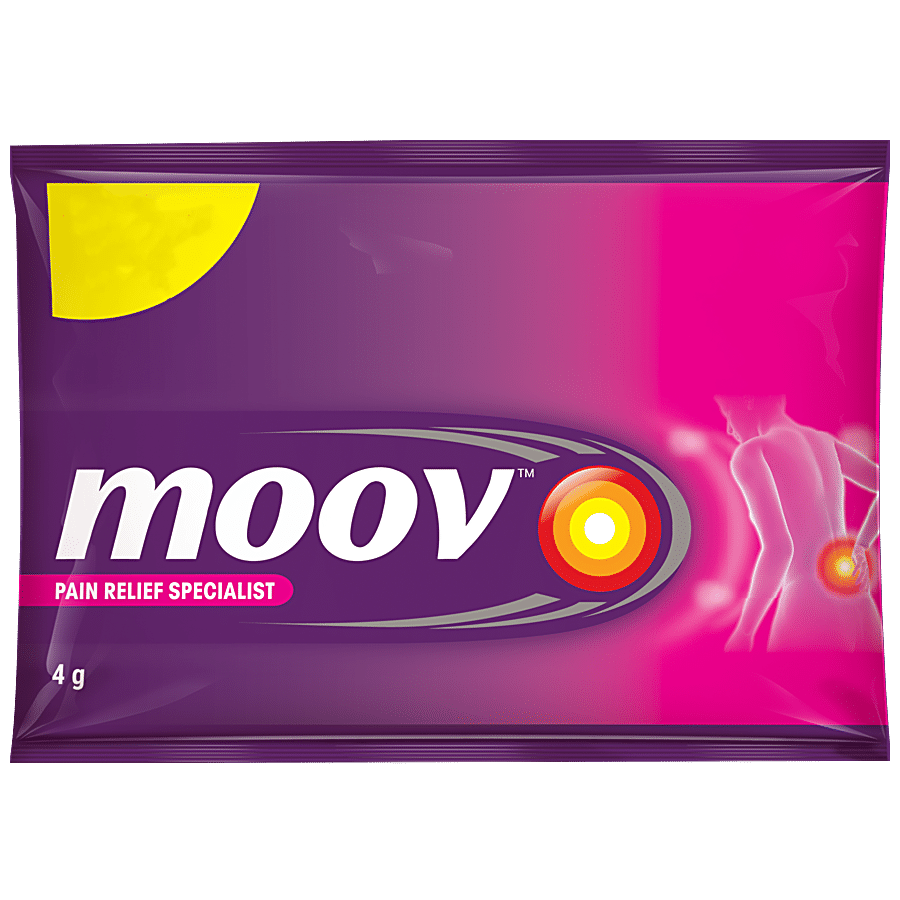Moov Instant Pain Relief Cream - Useful For Back, Joint, Knee, Muscle Pain & Sports & Fitness Injuries, 4 G Tube