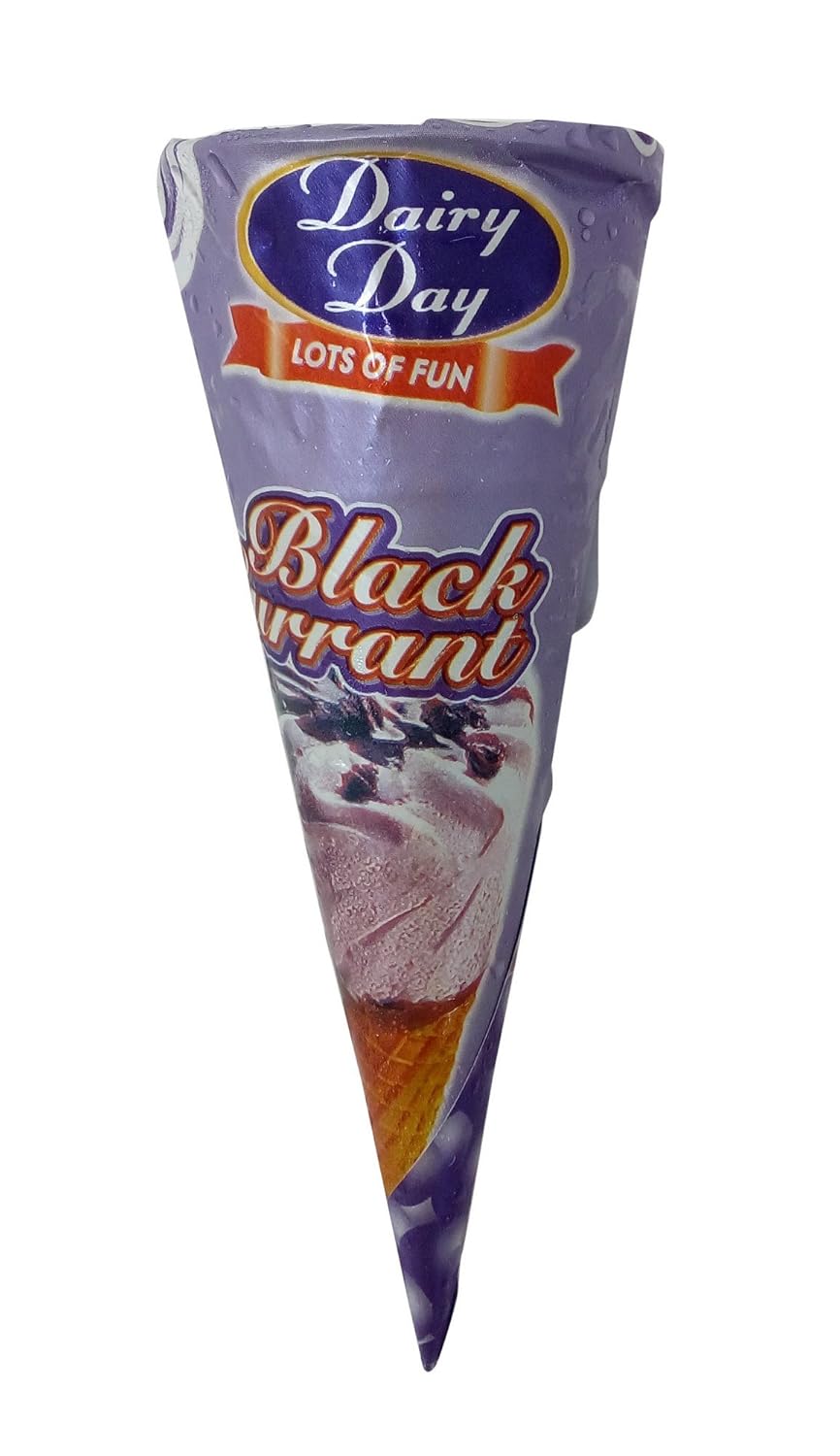 Dairy Day Ice Cream - Black Currant, 120ml Cone