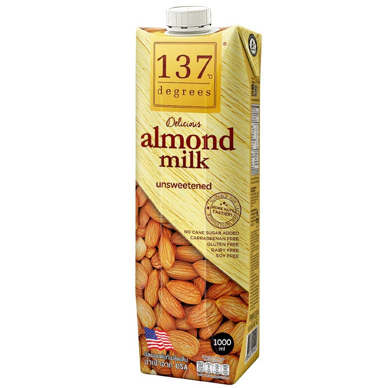 137 Degrees Almond Milk Unsweetened, 1000 ml