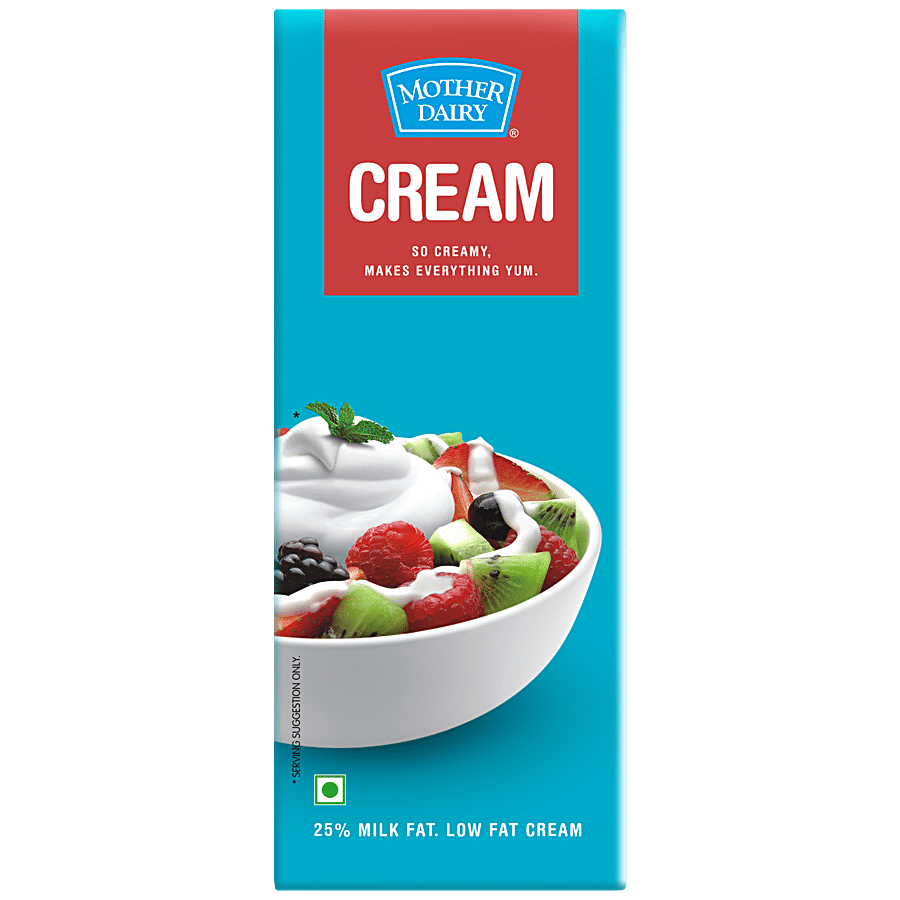 Mother Dairy Cream - Uht, 200 Ml Carton
