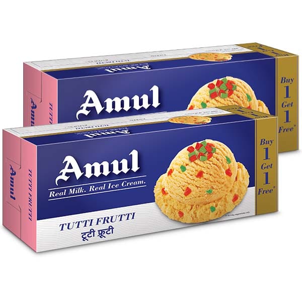 Amul Ice Cream Tutti Frutti, 750 ml (50% Extra)